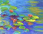 Les Ninuphars. Water Lilies. Provence. Click to enlarge.